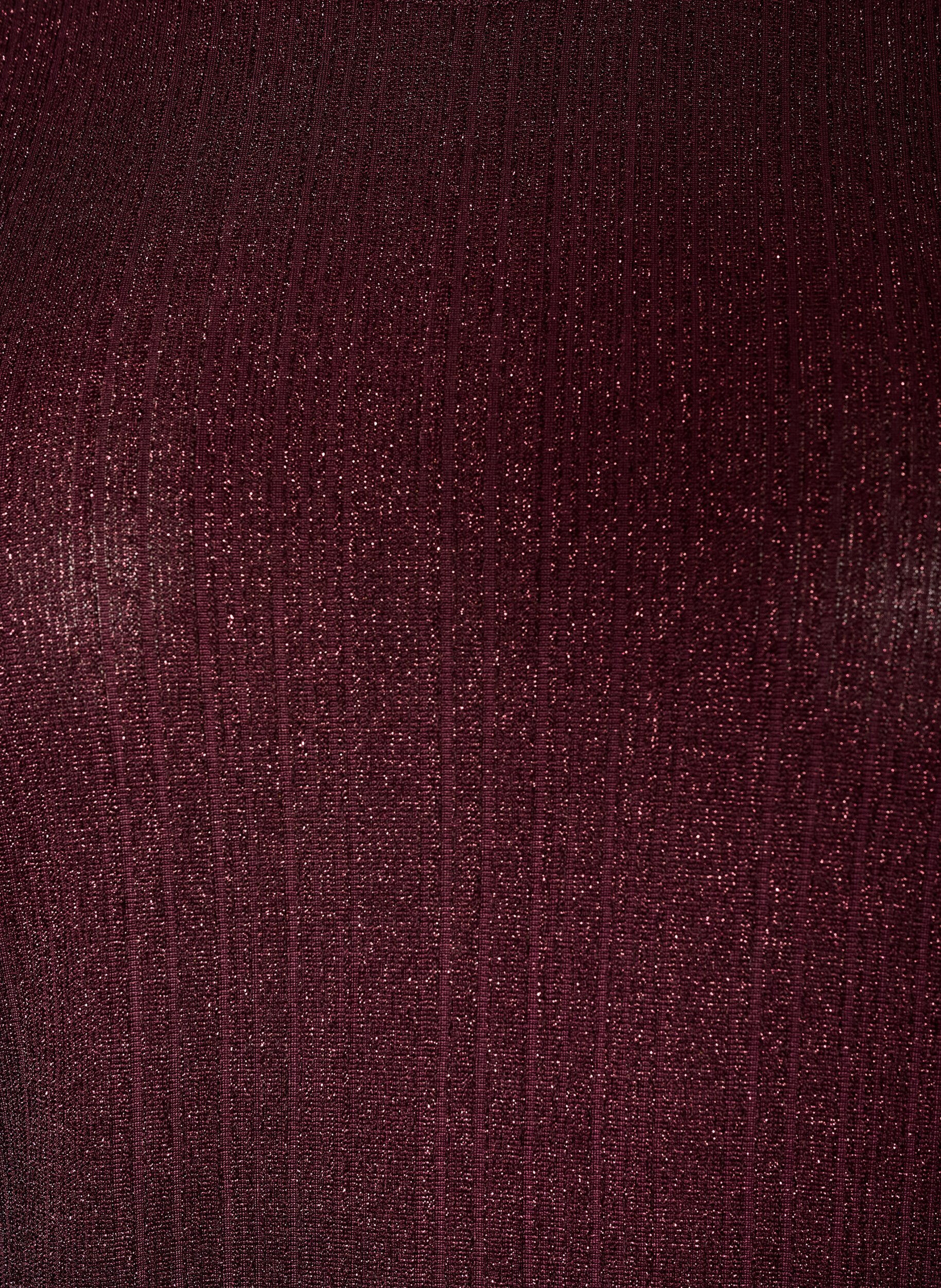 ZizziBluse med vertikal struktur og glittertr&aring;d, R&oslash;d, Packshot image number 2