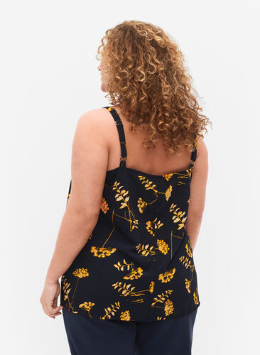 FLASH - Topp med mønster, Night Sky Yellow AOP, Model image number 1