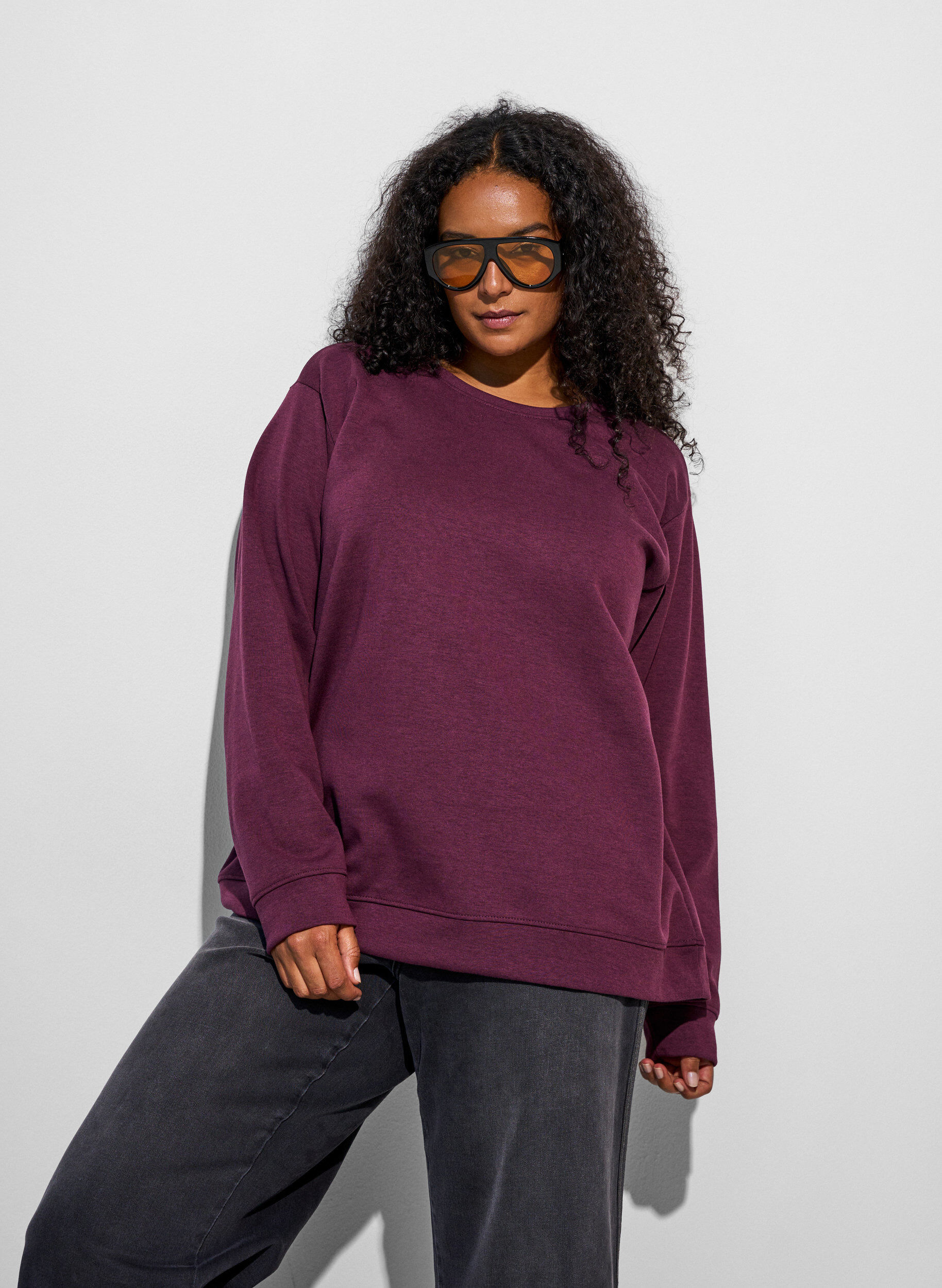 Genser med crewneck, R&oslash;d, Model