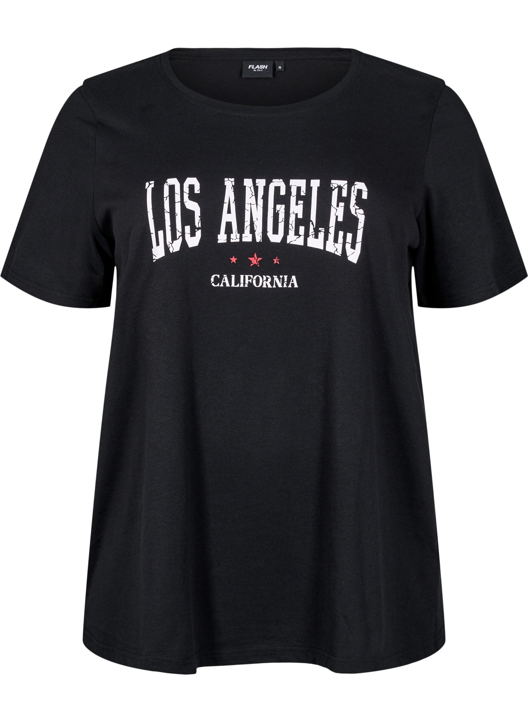 Zizzi FLASH - T-skjorte med motiv, Svart, Packshot image number 0