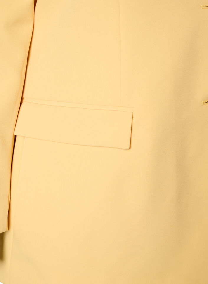 Klassisk blazer med knappelukking, Gul, Packshot image number 3