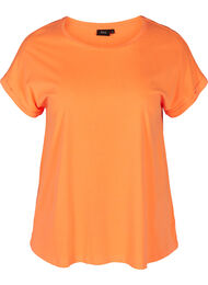 Neonfarget T-skjorte i bomull, Neon Coral