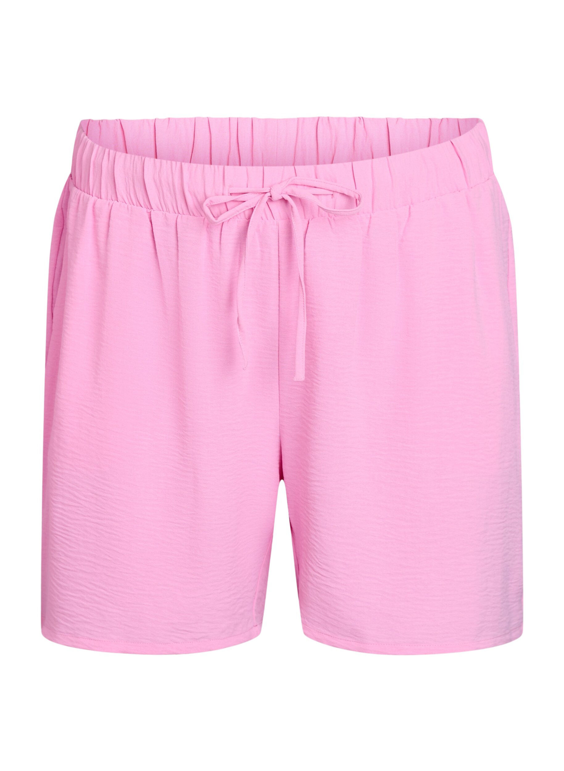 ZizziShorts med lommer og elastisk linning, Rosa, Packshot image number 0