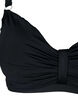 Bikinioverdel med spiler og drapering, Svart, Packshot image number 2