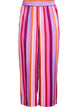 Bukse i viskose med striper og ledig passform, Rosa, Packshot image number 0
