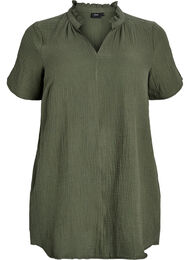 Bomullsmuslin tunika med korte ermer, Thyme