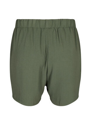 Zizzi Shorts med lommer og elastisk linning, Grønn, Packshot image number 1