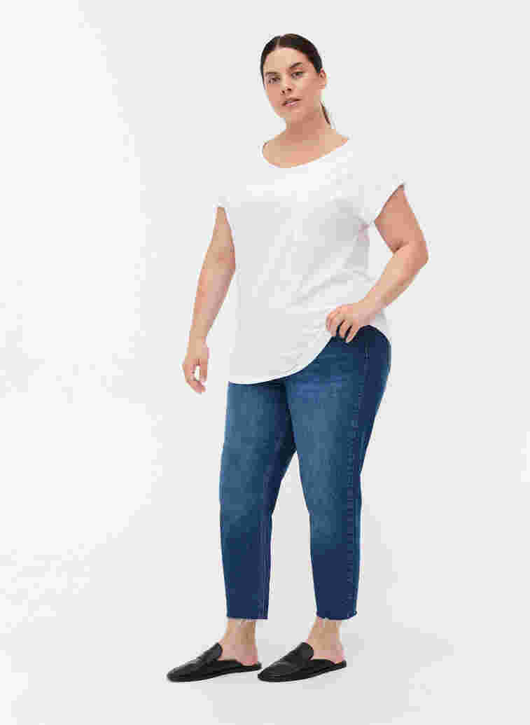T-skjorte med brystlomme i organisk bomull, Bright White, Model image number 2