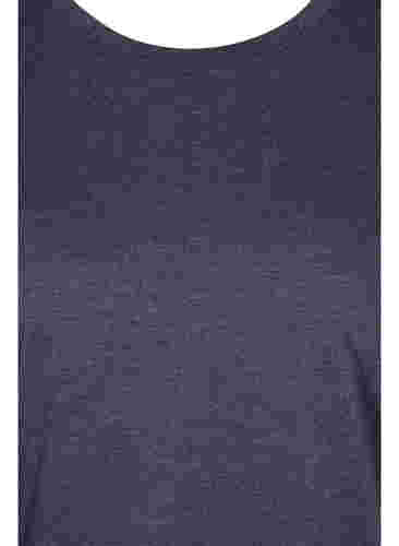 Ensfarget bluse med 3/4-ermer, Night Sky Mel, Packshot image number 2