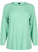 Strikket bluse med rund hals, Light G. Green Mel., Packshot image number 0
