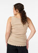 Topp med blondekant, Beige, Model image number 2