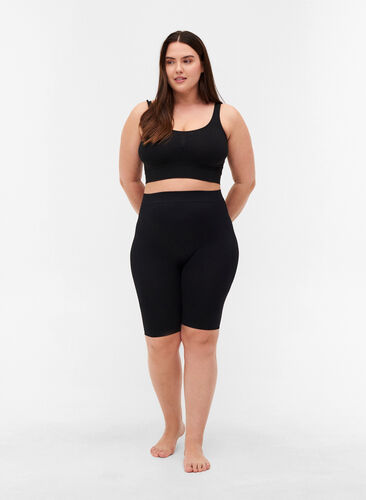 Sømløse sykkelshorts, Black, Model image number 4