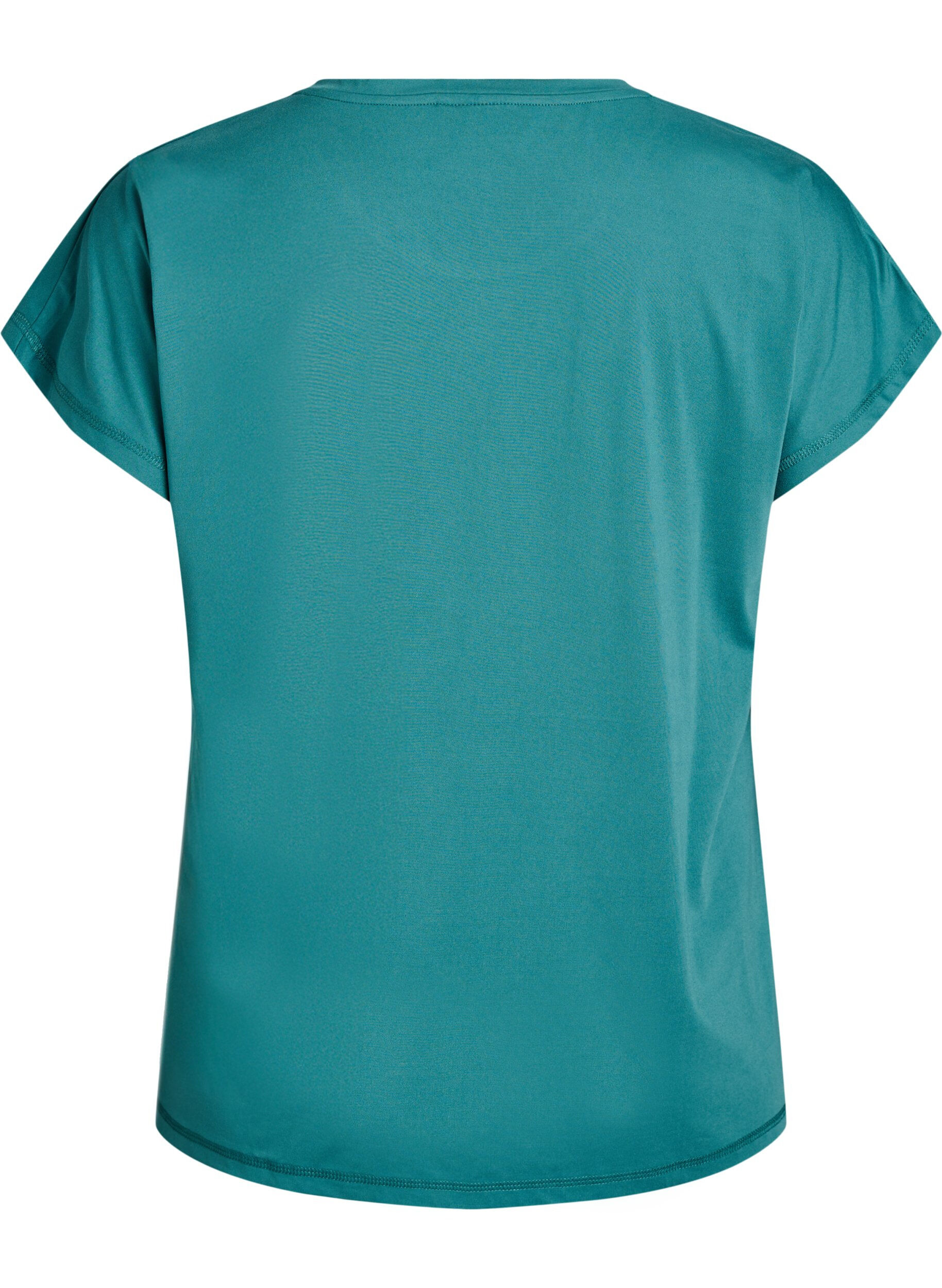 ZizziEnsfarget trenings-T-skjorte, Bl&aring;, Packshot image number 1