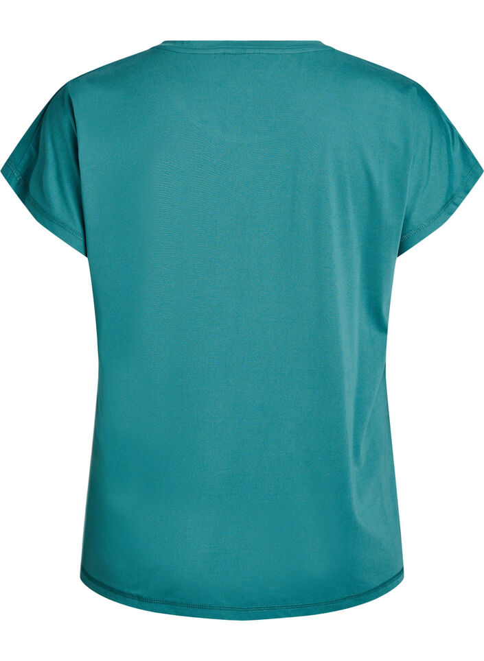 Ensfarget trenings-T-skjorte, Bl&aring;, Packshot image number 1