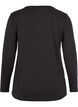 Treningsgenser med lange ermer, Svart, Packshot image number 1