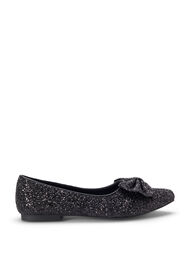 Glitterballerina med vid passform og sløyfe, Black