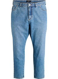 Mille Mom Fit Jeans med høy midje, Blue Denim 
