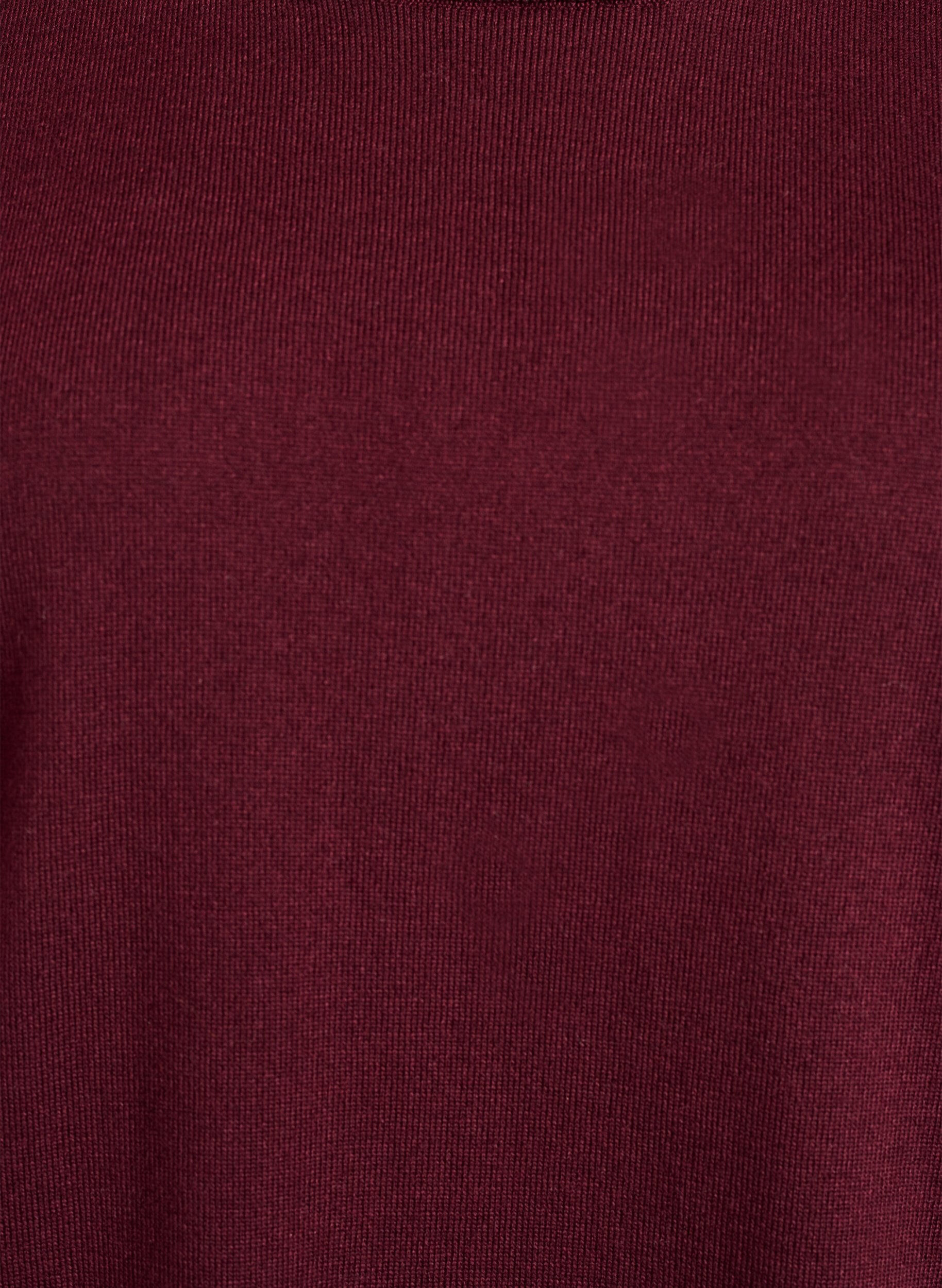 ZizziFinstrikket bluse med korte ermer, R&oslash;d, Packshot image number 2
