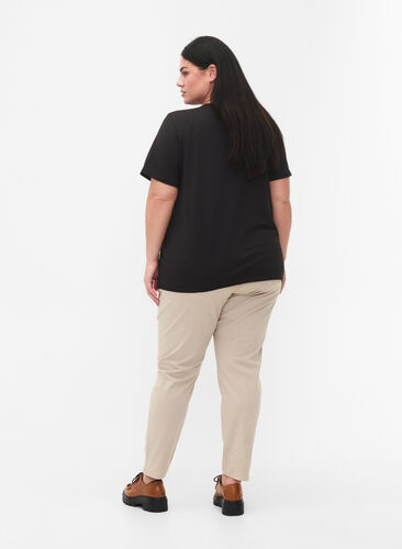 Chinos i bomull, Oxford Tan, Model image number 1