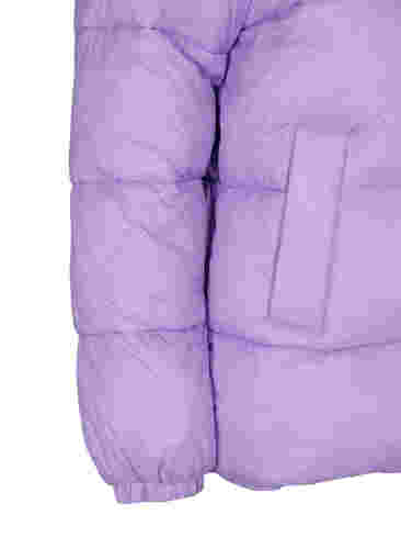 Kort boblejakke med hette, Lavender, Packshot image number 3