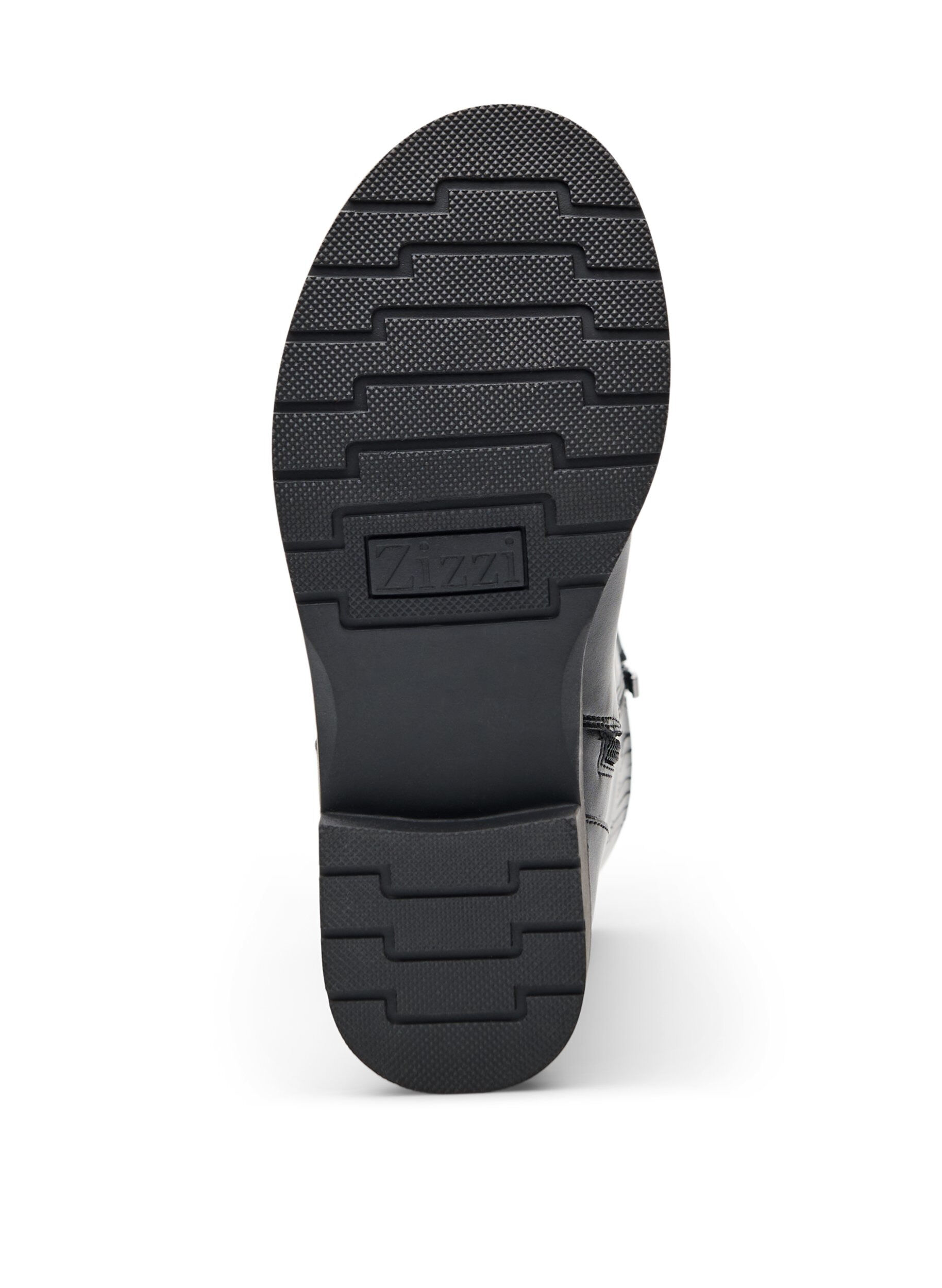 ZizziH&oslash;y skinnst&oslash;vel med dekorative spenner, Svart, Packshot image number 4