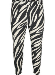 Tights med sebramønster, White Zebra