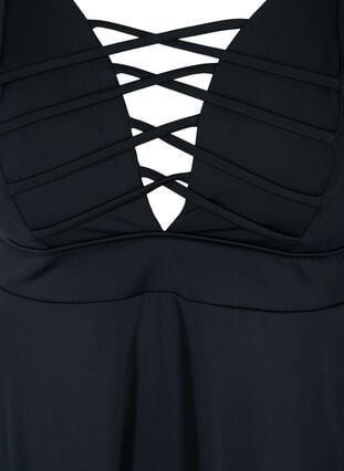 Zizzi Badekjole med snøredetaljer, Black, Packshot image number 2
