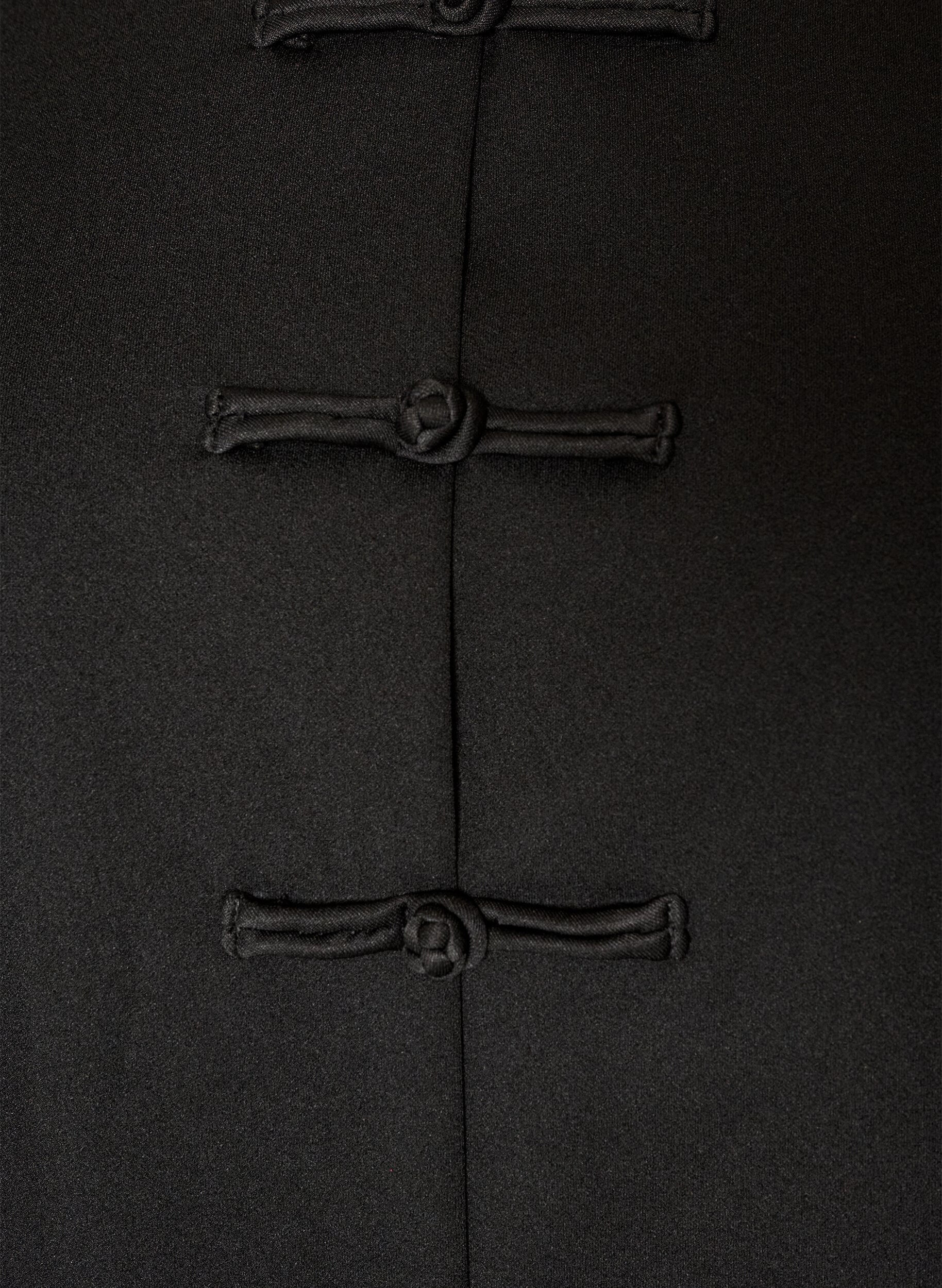 ZizziFigurn&aelig;r cardigan med knytelukkinger, Svart, Packshot image number 2