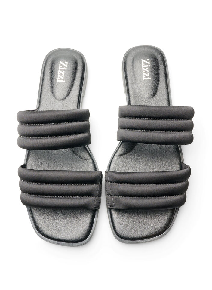 Sandal med polstrede stropper, Svart, Packshot image number 2