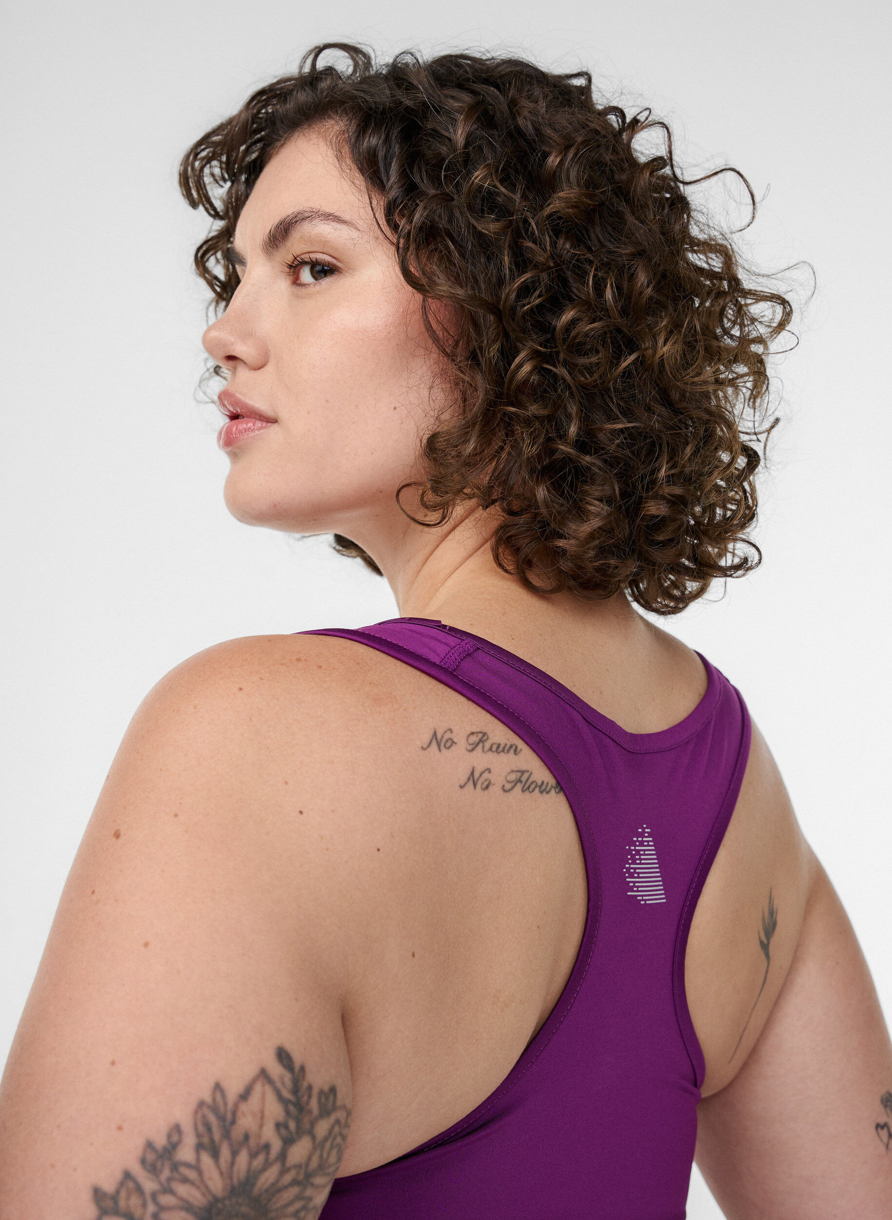 ZizziSports-bh med racerback, Lilla, Model image number 3