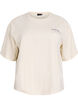 Oversized T-skjorte med ryggprint, Beige, Packshot image number 0
