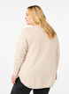 Strikket bluse med perledetaljer, Pumice Stone Mel., Model image number 1