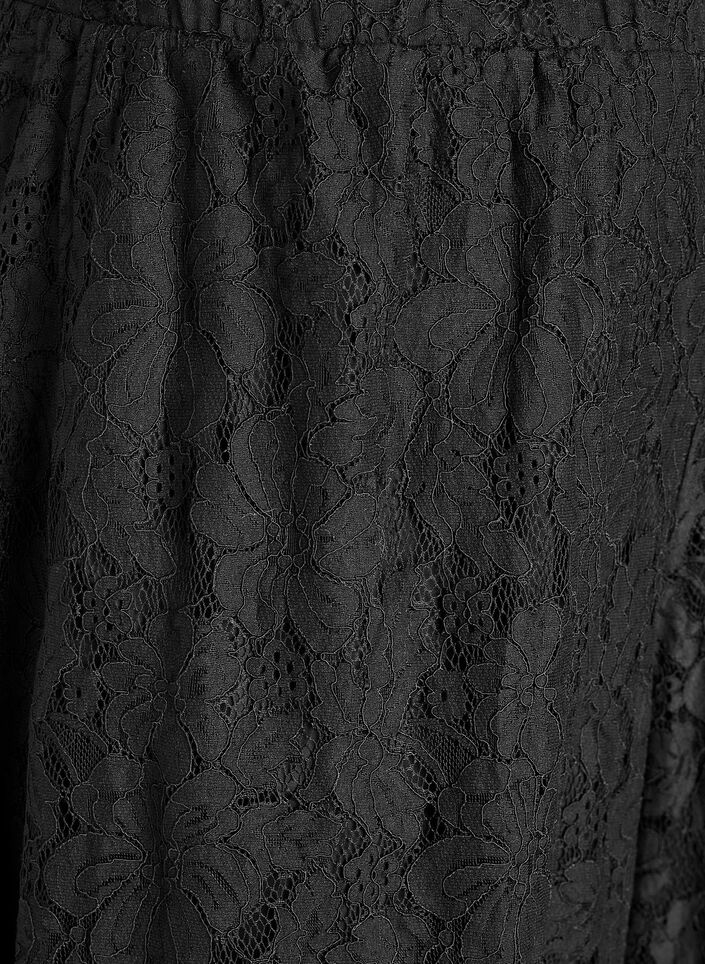 Ballongbukser med blonder og h&oslash;y midje, Svart, Packshot image number 2