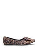 Wide fit - Ballerinapumps med sløyfe, Brun, Packshot image number 0