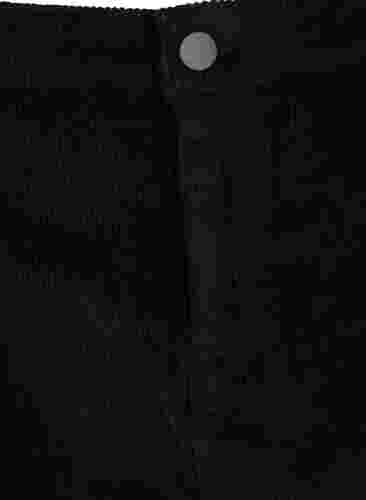 Bomullsskjørt i fløyel, Black, Packshot image number 2