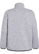 Jersey cardigan med høy krage og glidelås, Grå, Packshot image number 1