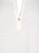 3/4-ermet tunika i bomullsblanding med lin, Off-White, Packshot image number 2
