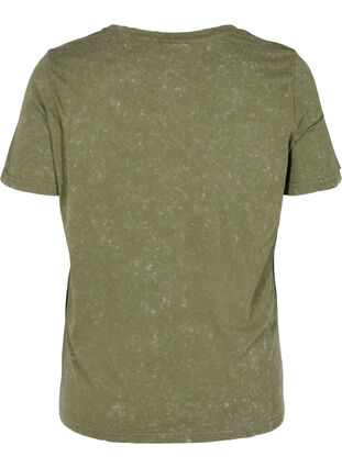 T-skjorte i bomull med trykk, Ivy Green ACID WASH, Packshot image number 1