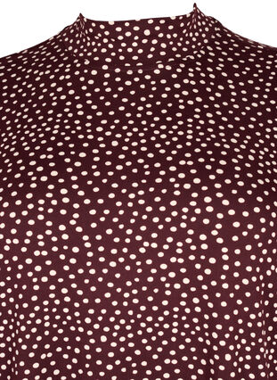 FLASH - Bluse med lange ermer og turtleneck, Fudge Dot, Packshot image number 2