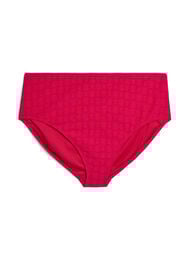 Bikinitruse med teksturert m&oslash;nster og regular waist, Rosa