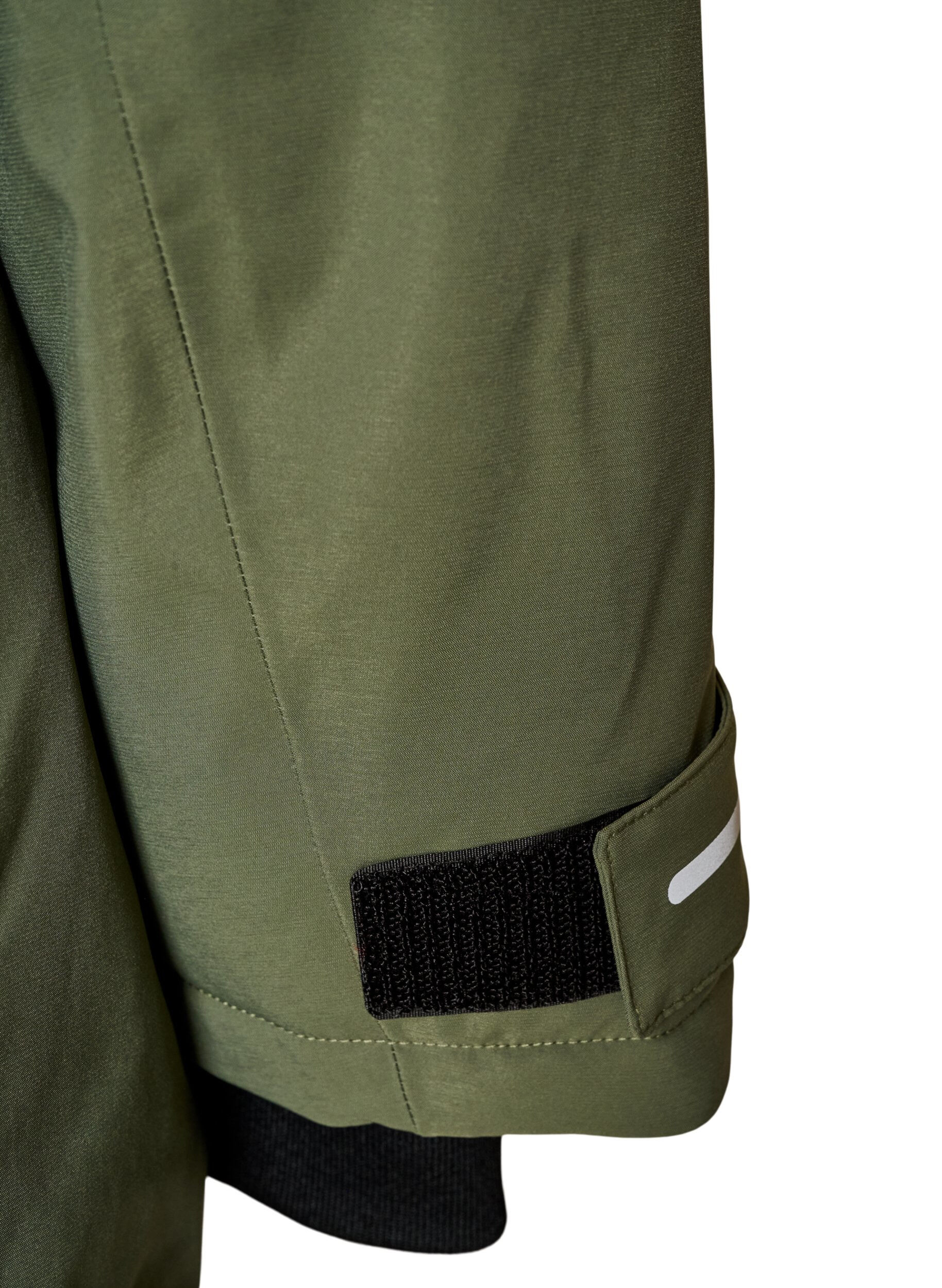 ZizziVannavst&oslash;tende parkas med hette og funksjonelle detaljer, Gr&oslash;nn, Packshot image number 4