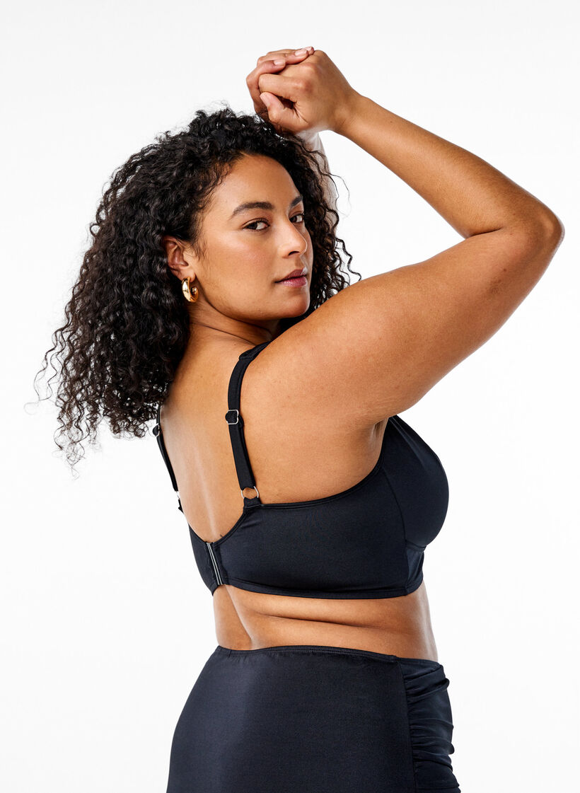 Bikinitopp med heldekkende passform, Black, Model
