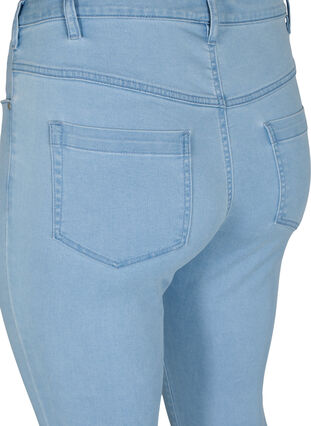Zizzi Super slim Amy jeans med høyt liv, Ex Lt Blue, Packshot image number 3