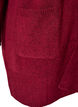 Ribbestrikket cardigan med lommer, R&oslash;d, Packshot image number 3