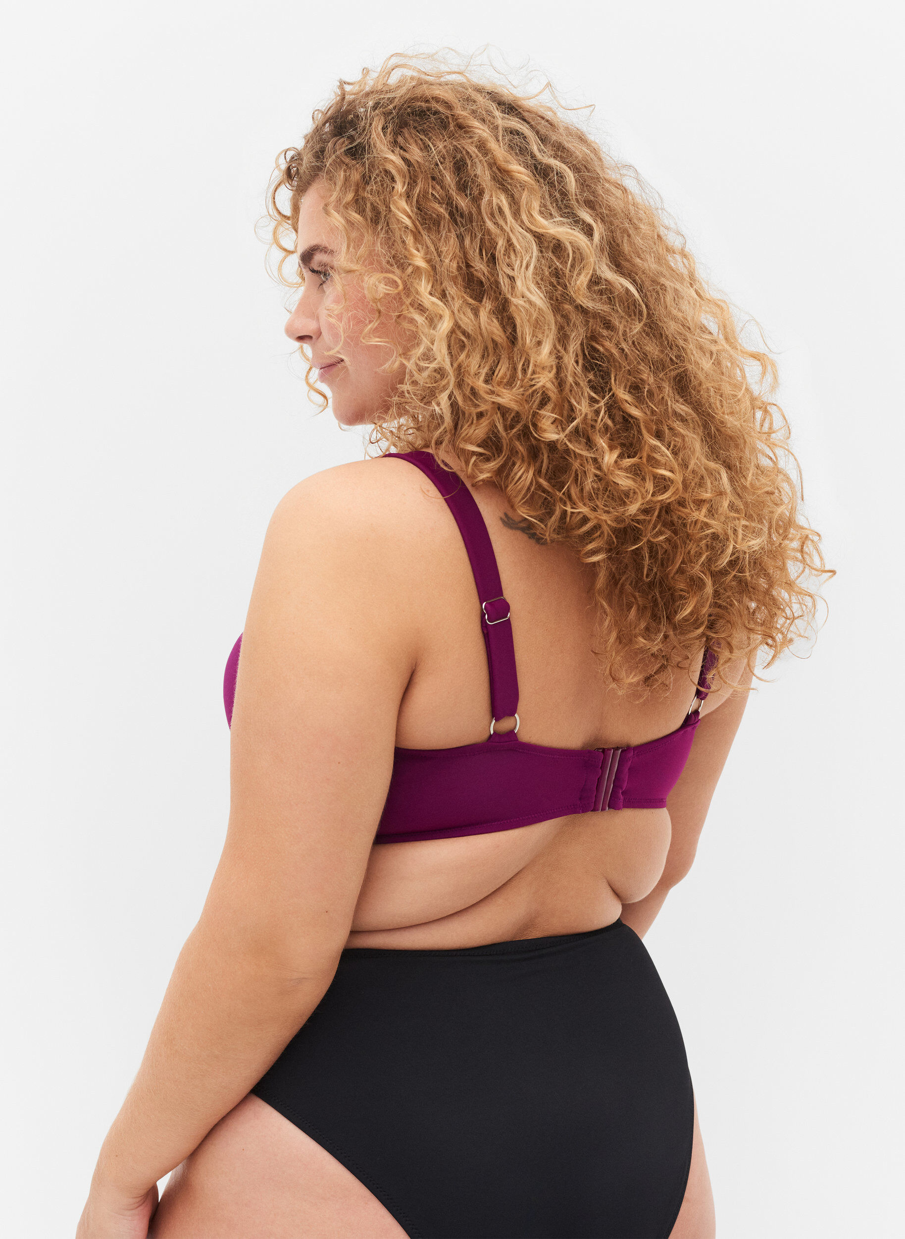 Zizzi Bikinitopp, Dark Purple, Model image number 1