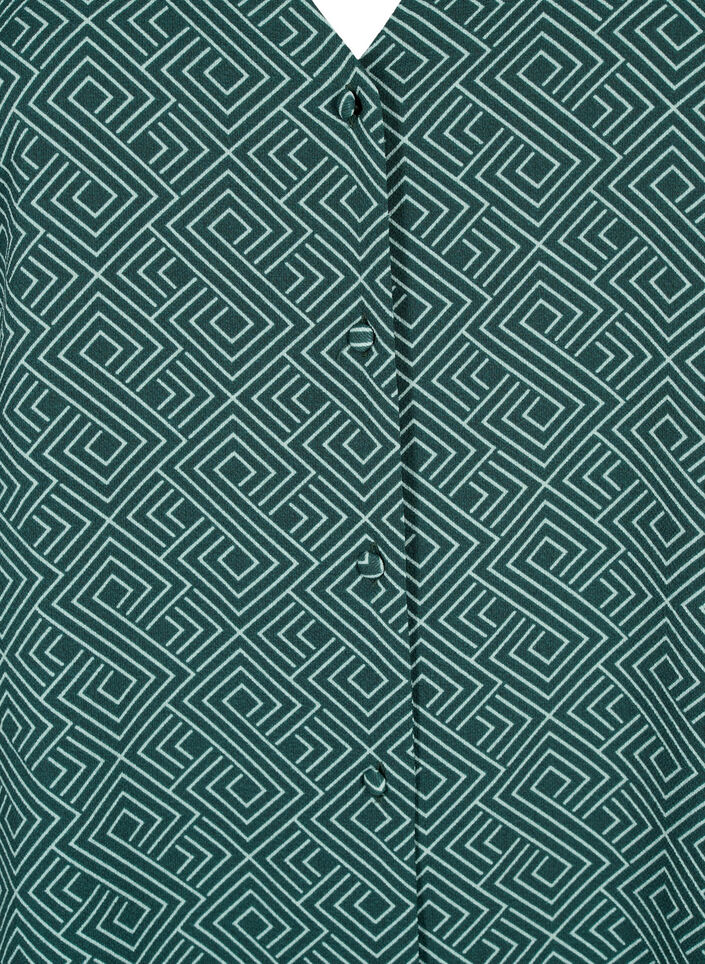 Skjortebluse med v-hals og trykk, Scarab Graphic AOP, Packshot image number 2