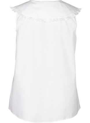 Ermeløs skjorte med stor krage, Bright White, Packshot image number 1