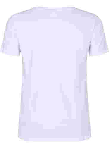 T-skjorte med trykk i bomull til trening , White w. inhale logo, Packshot image number 1