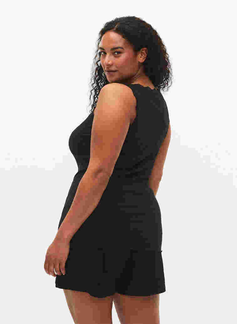 Topp med blondekant, Black, Model