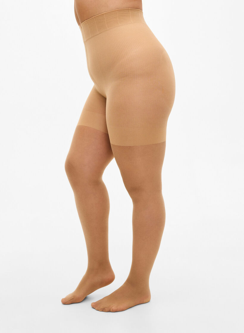 Str&oslash;mpebukse 40 denier med push-up effekt, Beige, Model image number 0